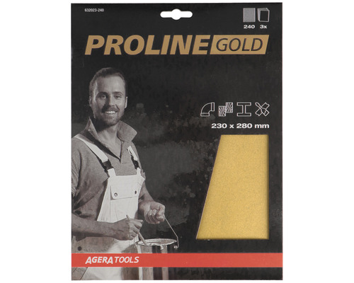 PROLINE GOLD Schuurpapier vellen P240 set à 3 stuks