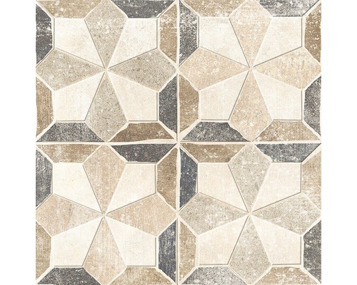 Decoratieve vloertegels met sterpatroon