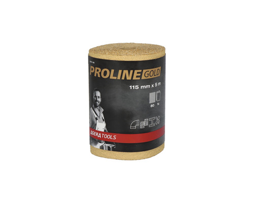PROLINE GOLD Schuurrol P80 115 mm x 5 m Schuurpapierrol Proline Gold, 115 mm x 5 m