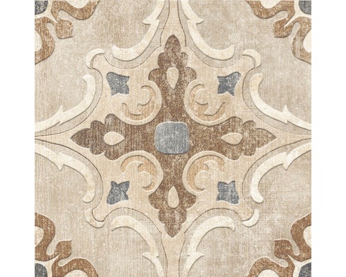 Wand- en vloertegel Marsilya beige 20x20 cm Decoratieve tegel met ornamentpatroon voor wand- en vloerontwerp