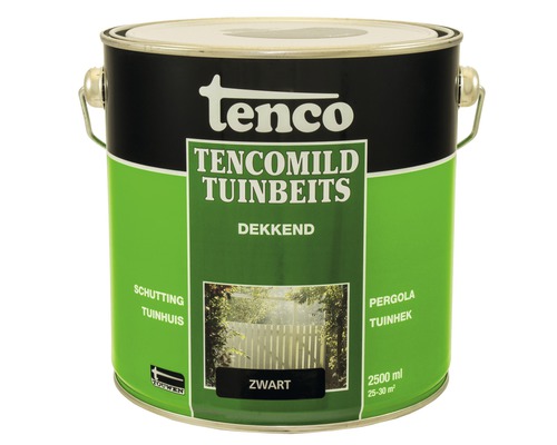 TENCO Tencomild dekkend tuinbeits zwart 2,5 l Tenco Tenco Mild tuinbeits, dekkend, 2500 ml, geschikt voor schuttingen, tuinhuizen, pergola''s en tuinhekken
