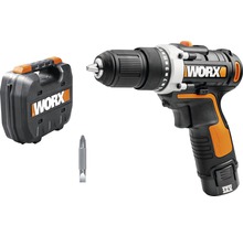 Accuboormachine met boor, transportkoffer en Worx logo