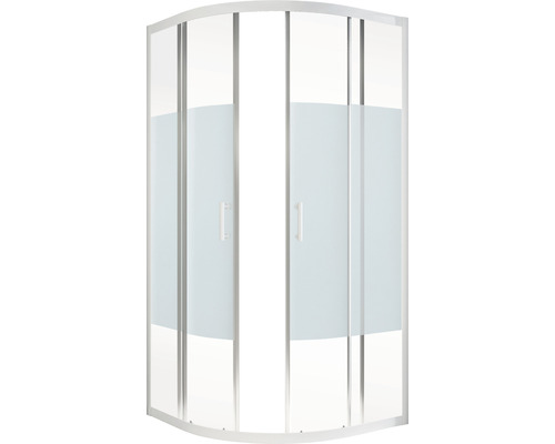 Ronde douchecabine met ondoorzichtige glazen panelen