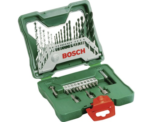 Boor- en bitset van Bosch in geopende opbergdoos