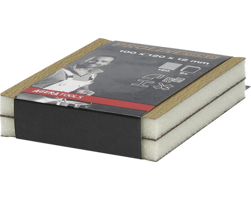 Schuurpad Agera Tools, korrel 120, afmetingen 100 x 120 x 12 millimeter