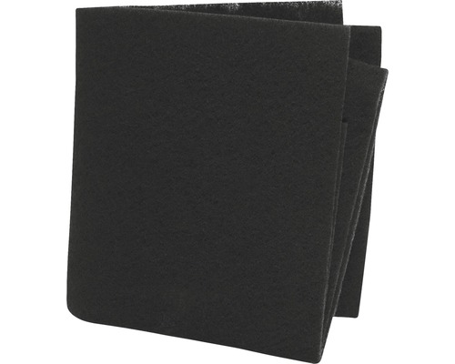 Gestapelde zwarte filtermatten