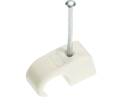 OBO Spijkerclip 10-14 mm grijs, 100 stuks Nagelklem voor kabelbevestiging