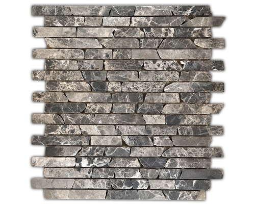 Mozaïektegel natuursteen Emperado slim brick 30,5x30,5 cm