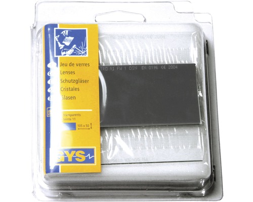 Beschermglazen set met transparante glazen, tint 11, circa 105 x 50 millimeter