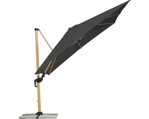 Vrijhangende parasol met parasolvoet