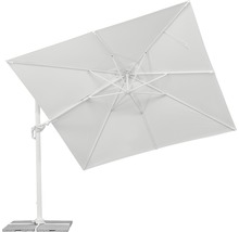 Vierkante zweefparasol met standaard voor de tuin