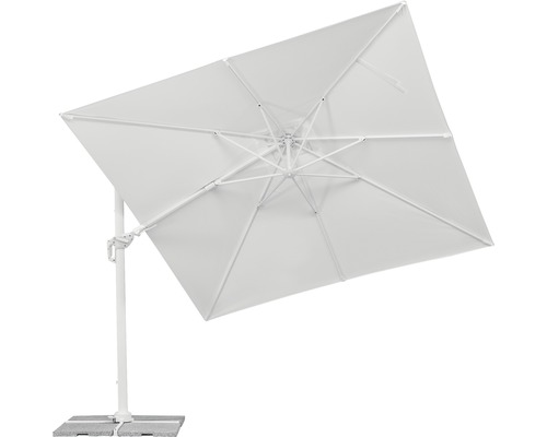 Vierkante zweefparasol met standaard voor de tuin