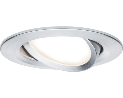 PAULMANN LED Inbouwspot Nova Coin Ø 84 mm warmwit 3-step dim alu gedraaid Inbouwspot voor plafond