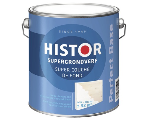 HISTOR Perfect Base Supergrondverf wit 2,5 l Histor Supergrondverf in een blik