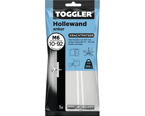 Togglers hollewandanker M6 10-92 in verpakking