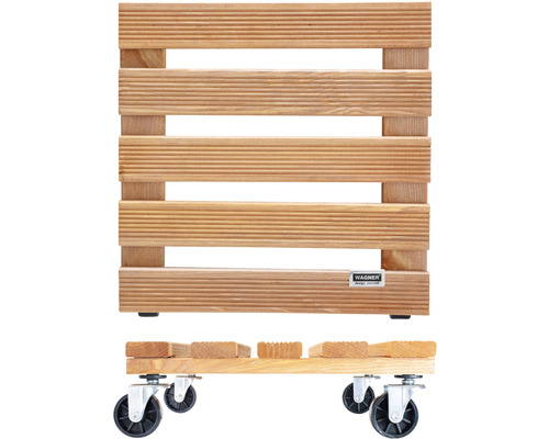 Houten plantenroller met wielen