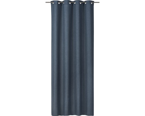 Blauw gordijn met ogen voor raamdecoratie