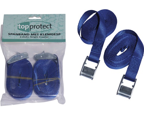 Spanbanden met klemgesp, twee stuks, lengte vier meter