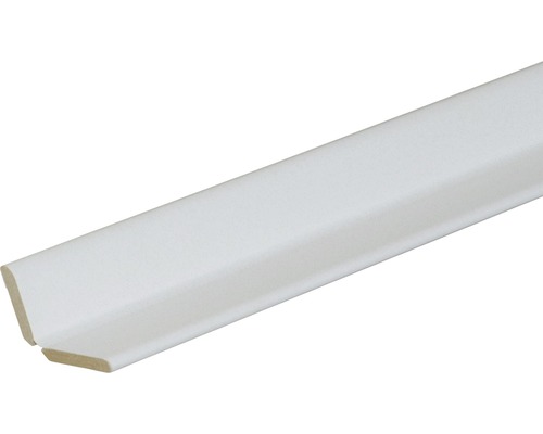Coverboard Hoeklat flexibel stucco wit 2600 x 22 x 22 mm Kunststof plint