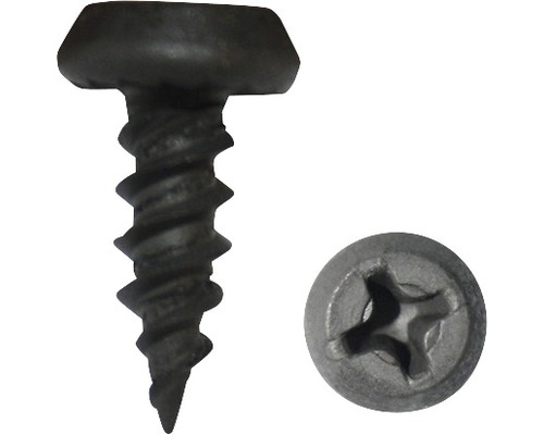 DRESSELHAUS Profielschroef 3,9x11 mm zwart, 100 stuks Zwarte schroef met verzonken kop en kruiskop