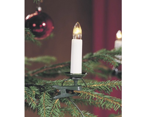 Kerstboomkaars met clip voor bevestiging aan de kerstboom