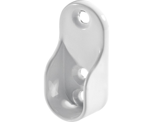 HETTICH Kastroededrager 15x30 mm wit, 30 stuks Metalen kledingroedesteun voor wandmontage