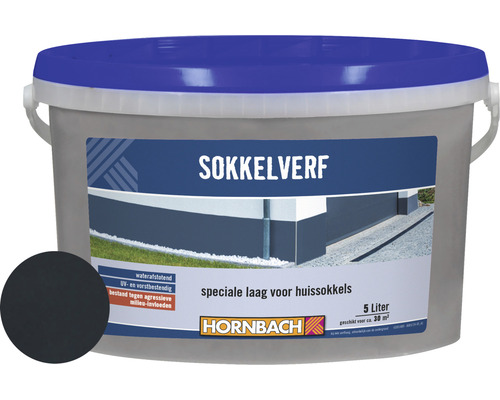 HORNBACH Sokkelverf gevelverf leisteen 5 l Gevelverf in emmer, geschikt voor muren, 5 liter