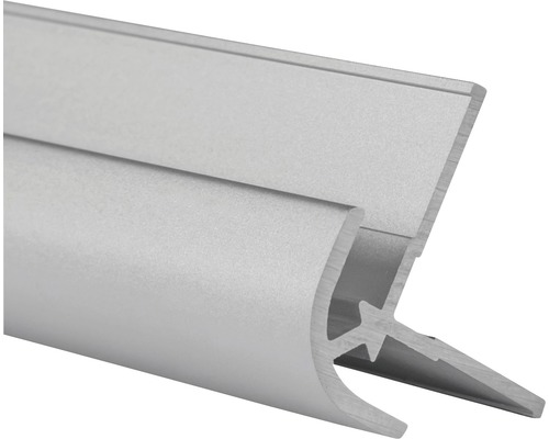 SCHULTE Hoekprofiel buitenzijde t.b.v. douche achterwanden 255 cm aluminium Aluminium overgangsprofiel voor vloerbedekking