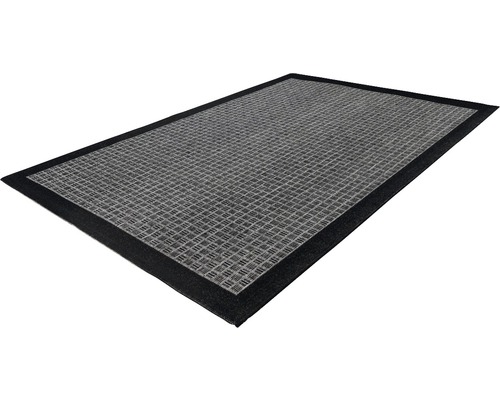 Rechthoekige deurmat met ruitpatroon en rand