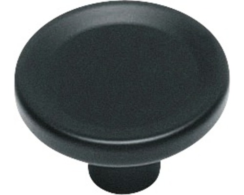 INTERSTEEL Meubelknop plat mat zwart, Ø 44 mm