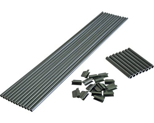 Metalen buizen en bevestigingsclips