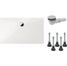 Douche-element met afvoergarnituur en poten