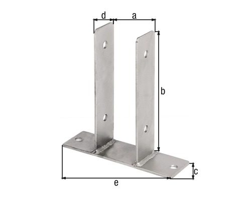 Paalhouder met afmetingen