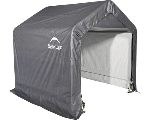 Grijze ShelterLogic carport voor voertuigbescherming