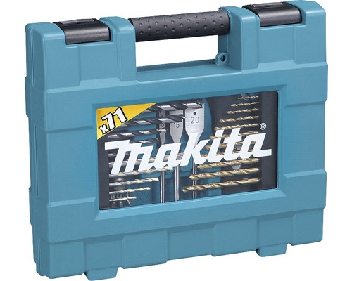 Makita boor set met 71 delen in gereedschapskoffer