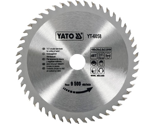 YATO Cirkelzaagblad YT-6058 160x20x2,8 mm 48T
