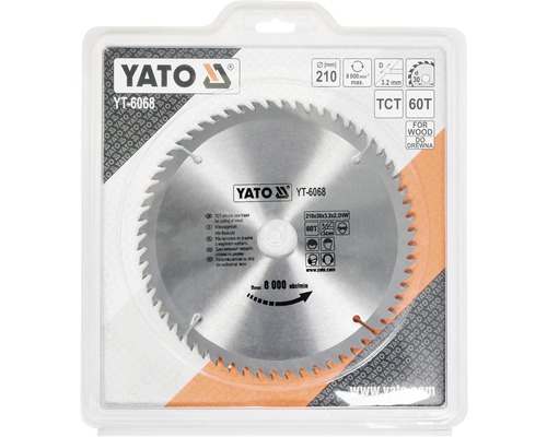 Yato cirkelzaagblad met 60 tanden voor hout