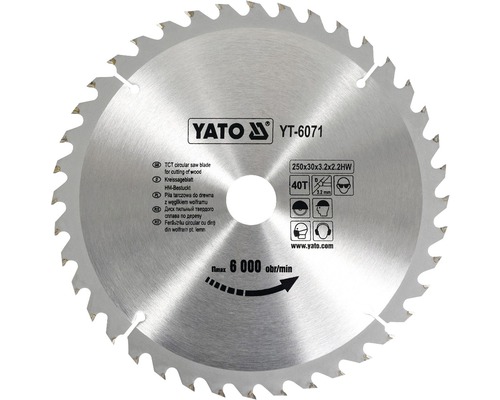 YATO Cirkelzaagblad YT-6071 250x30x3,2 mm 40T