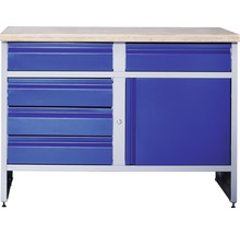 Werkbank met laden en kast