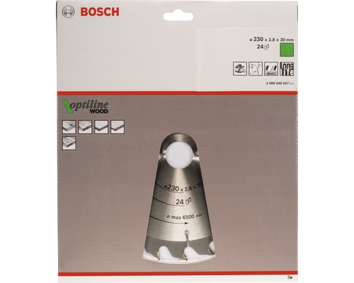 Bosch Optiline Wood cirkelzaagblad 230 x 2,8 x 30 millimeter