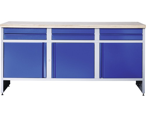INDUSTRIAL Werkbank 177 cm blauw-grijs (3 deuren, 6 laden)