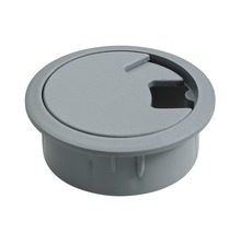 HETTICH Kabeldoorvoer voor bureau's 60/68 mm, kunststof grijs, 1 stuks-thumb-0