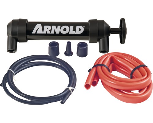 Arnold logo olieverversingspomp met slangen en adapters