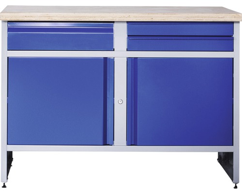 INDUSTRIAL Werkbank 118 cm blauw-grijs (2 deuren, 3 laden)
