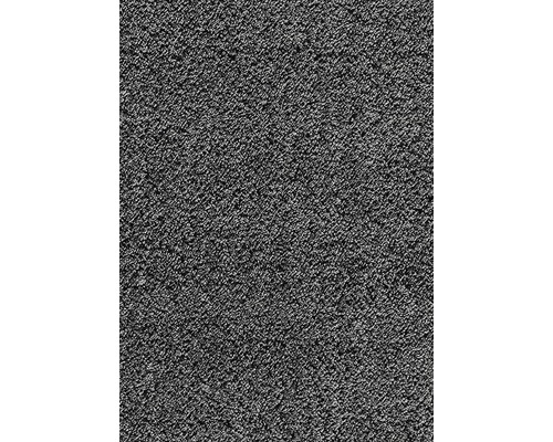 Tapijt velours Silkysoft antraciet 400 cm breed Close-up van een grijs tapijt