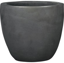 Grijze bloempot van aardewerk