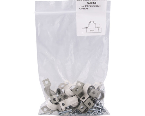 Verpakking met leidingzadels 5/8 inch voor wandmontage