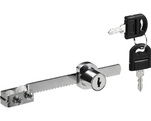 HETTICH Glasdeurslot met tandheugel voor klemming Ø 21 mm staal vernikkeld (glasdeurdikte 4-8 mm)