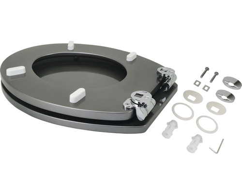 Toiletdeksel met bevestigingsmateriaal