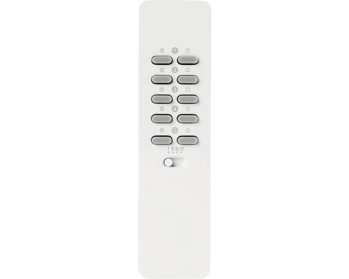 Witte afstandsbediening met knoppen voor bediening